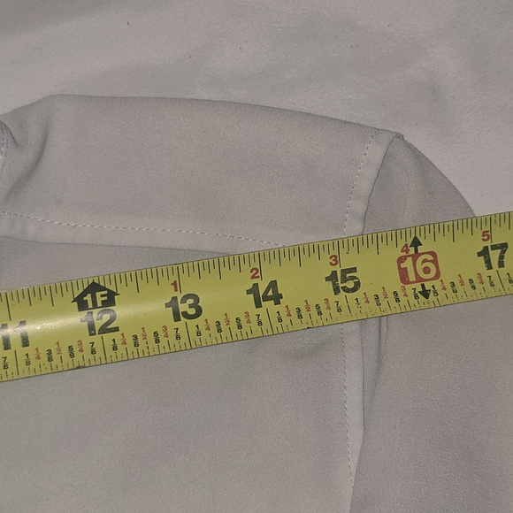 Alfani Cream Utility Button-Down Blouse - Picture 8 of 9